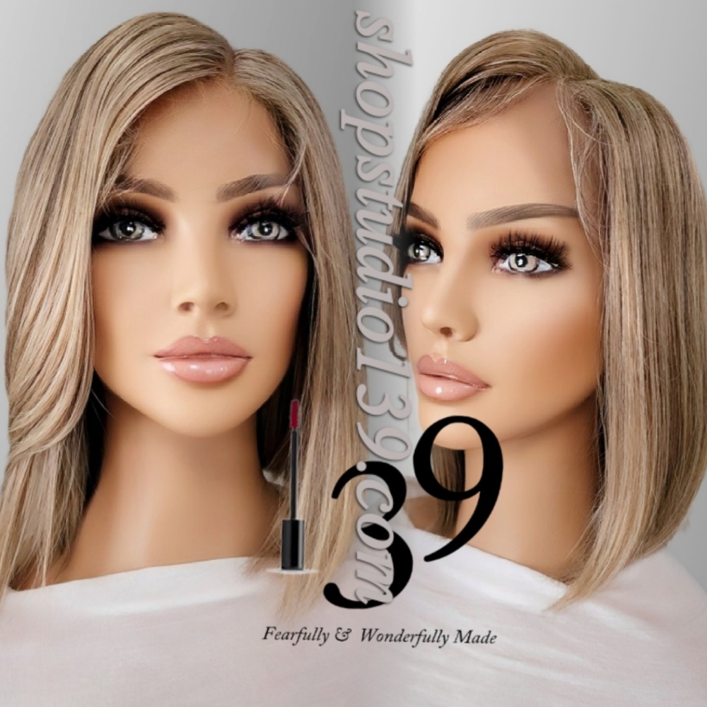 Sexy human hair HD lace front bob wig with side part